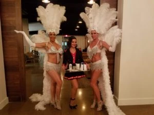 Perfect for casino nights and themed parties, our Vegas Show Girls add class and excitement to your Dallas - Fort Worth event.